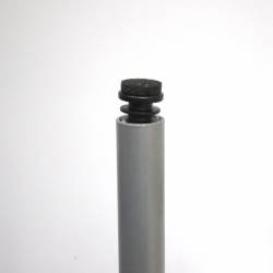 16 mm diam. Felt-base insert - BLACK - round ribbed insert for floor protection. - Ajile 4