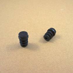 16 mm diam. Felt-base insert - BLACK - round ribbed insert for floor protection. - Ajile 2