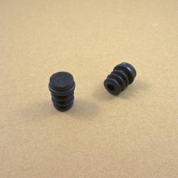 18 mm diam. Felt-base insert - BLACK - round noise reduction furniture end cap. - Ajile 2