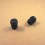 20 mm diam. Felt-base insert - BLACK - round ribbed insert and glide for furniture feet.