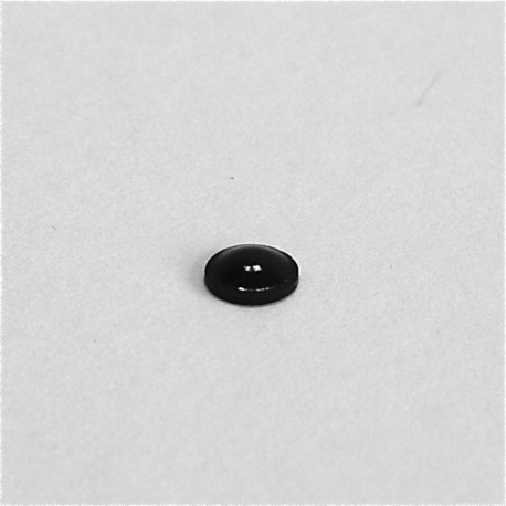6.4 x 1.6 mm Kugelförmige selbsklebende antirutsch Gummifüsse - SCHWARZ