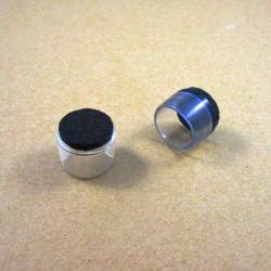 20 mm diam. Clear round ferrule insert with reinforced anti-scratch felt base. - Ajile 1