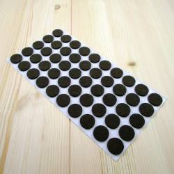 22 mm diameter round felt pads BROWN - sheet of 50 self-adhesive wood protector felt pads. - Ajile 1