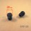 20 mm diam. Felt-base insert - BLACK - round ribbed insert and glide for furniture feet.