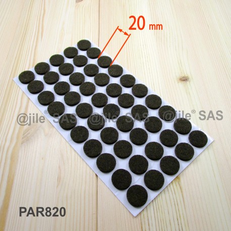 - Round Self-Adhesive Furniture Protector Felt Pads 43mm 8, 1 5/8" 