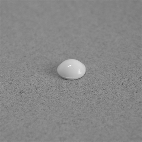 9.5 x 3.8 mm Kugelförmige selbsklebende antirutsch Gummifüsse - WEISS