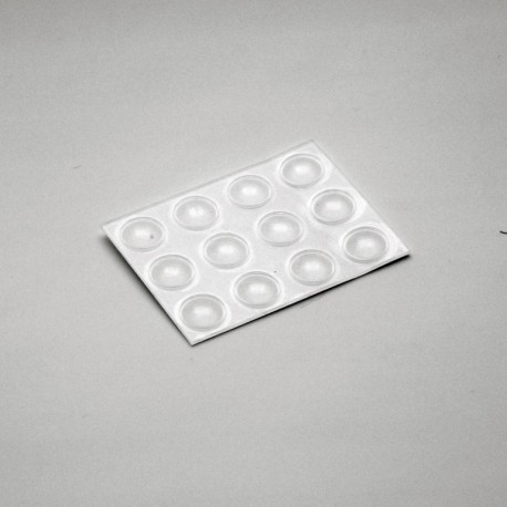 6.4 x 1.6 mm Kugelförmige selbsklebende antirutsch Gummifüsse - DURCHSICHTIG