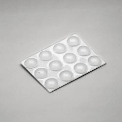 7.9 x 2.2 mm Kugelförmige selbsklebende antirutsch Gummifüsse - DURCHSICHTIG - Ajile 1
