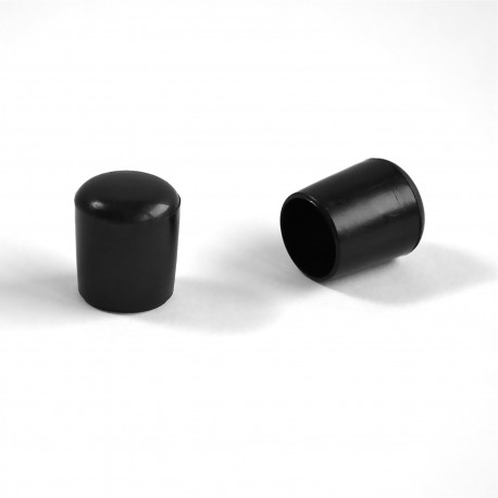 Round ferrule diam. 12 mm BLACK plastic floor protector