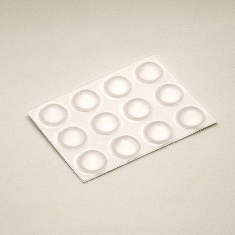 9.5 x 3.8 mm Kugelförmige selbsklebende antirutsch Gummifüsse - DURCHSICHTIG