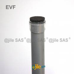 22 mm diam. Clear round ferrule with protective reinforced felt base. - Ajile 4