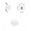 Embout plastique carré pour tube 20 x 20 mm avec trou fileté diam. 8 mm (M8)