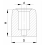 Tall 28 mm diam. screw-on rubber doorstop BLACK