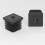 Square 35 x 35 M10 threaded ribbed insert for 35 x 35 mm outer dimension square tube - BLACK