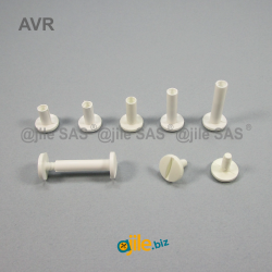 Plastic binding screws with 10 mm capacity - WHITE - Ajile 2