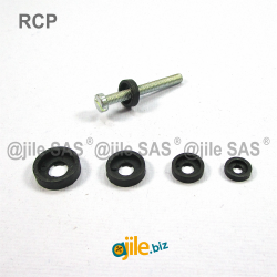 For M3 screw : plastic finishing cup washer BLACK for slotted screws - Ajile 1