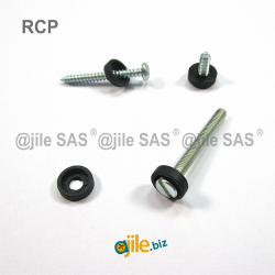 For M3 screw : plastic finishing cup washer BLACK for slotted screws - Ajile 2