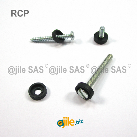 For M6 screw : plastic finishing cup washer BLACK for slotted screws