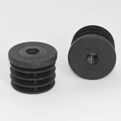 Embout plastique rond pour tube de diamètre 40 mm avec trou fileté diam. 10 mm (M10) - Ajile 2