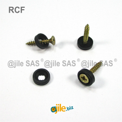 Plastic Finishing cup washer for M4 countersunk screws - BLACK - Ajile 2