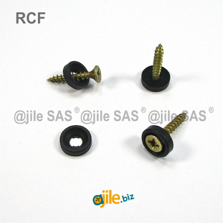 Plastic Finishing cup washer for M4 countersunk screws - BLACK