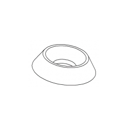 Pour vis M3 : rondelle cuvette de finition en plastique NOIR pour vis à tête fraisée  - Ajile 1