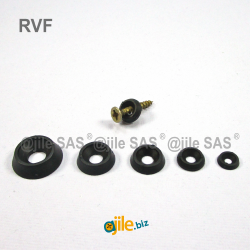 For M3 screws : nylon finishing cup washer BLACK for countersunk screws - Ajile 3