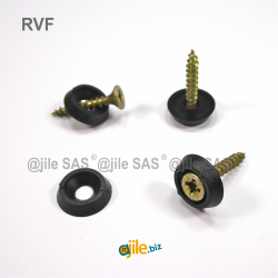 For M6 screws : nylon finishing cup washer BLACK for countersunk screws - Ajile 2