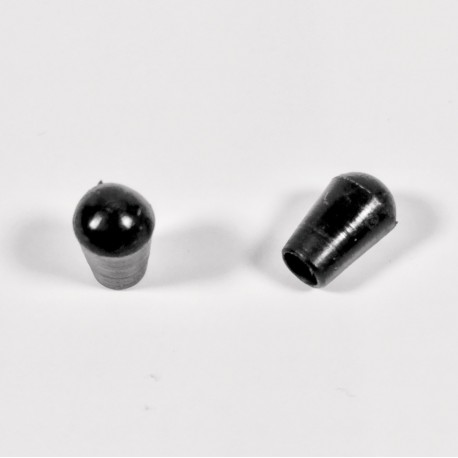 Puntale calzante diam. 3 mm di plastica per tubo 3 mm diam. esteriore - NERO - Ajile