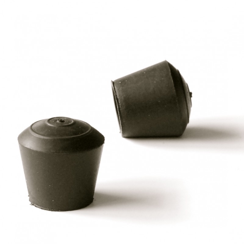 Embout enveloppant rond diam. 16 mm Caoutchouc NOIR - Ajile Embout enveloppant rond diam. 16 mm Caoutchouc NOIR - Ajile