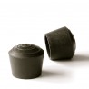 Puntale calzante diam. 25 mm di gomma per tubo 25 mm diam. esteriore - NERO