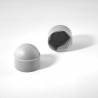 M14 diam. - 22 mm key nut-bolt domed cap for protection, safety - GREY