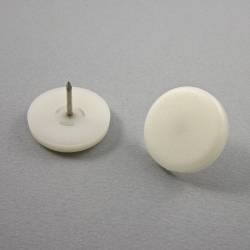 30 mm Plastic nail on furniture glide WHITE - Ajile 2