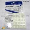 Transparent Square Adhesive Bumper/Foot 12.5 x 12.5 mm with a 5.8 mm Thickness x 20 pieces - Square Adhesive Bumper - adhe