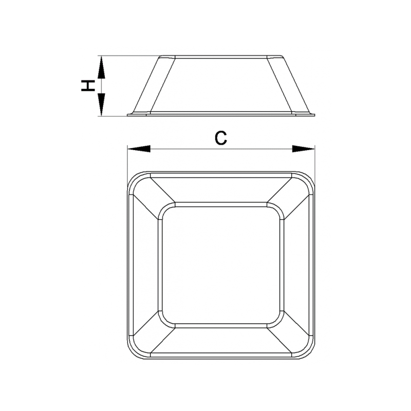 Transparent Square Adhesive Bumper/Foot 12.5 x 12.5 mm with a 5.8 mm Thickness x 20 pieces - Square Adhesive Bumper - adhe