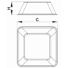 Transparent Square Adhesive Bumper/Foot 12.5 x 12.5 mm with a 5.8 mm Thickness x 20 pieces - Square Adhesive Bumper - adhe