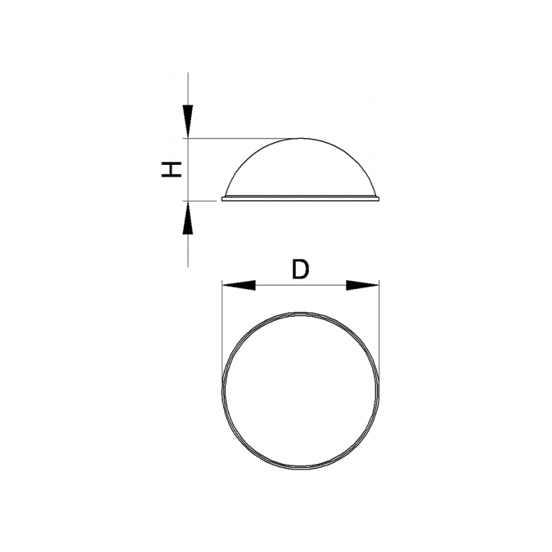 Pied Butée Adhésif Dôme Transparent Diamètre 19 mm Épaisseur 9,5 mm x 9 pièces - butée hémisphérique adhésive - butée