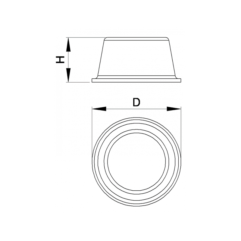 Gommino / Piedino Adesivo Paracolpi Cilindrico Trasparente Diametro 20 mm Spessore 6,2 mm x 9 pezzi - Piedino Adesivo Cilindr