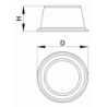 Gommino / Piedino Adesivo Paracolpi Cilindrico Trasparente Diametro 20 mm Spessore 6,2 mm x 9 pezzi - Piedino Adesivo Cilindr