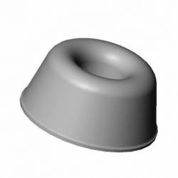 Runde Zylindrische Vertiefte Selbsklebende Gummi / Geräte -füsse Transparent 22 mm Durchemesser 10 mm Höhe x 9 Stück - Ajile 2