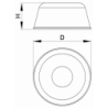 Gommino / Piedino Adesivo Paracolpi Cilindrico con Incavo Trasparente Diametro 22 mm Altezza 10 mm x 9 pezzi - Piedino Adesiv