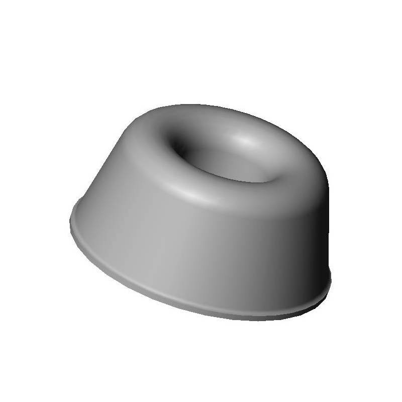 Runde Zylindrische Vertiefte Selbsklebende Gummi / Geräte -füsse Schwarz 22 mm Durchemesser 10 mm Höhe x 9 Stück - Zylindrisc