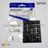 Quadratische Selbstklebende Gummi / Geräte -füsse Schwarz 12,5 x 12,5 mm Umfang 5,8 mm Höhe x 20 Stück - Quadratische KlebeFüß