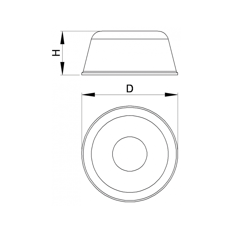 Black Square Adhesive Bumper/Foot 12.5 x 12.5 mm and 5.8 mm Thickness x 20 pieces - Recessed Adhesive Bumper - adhesive bu