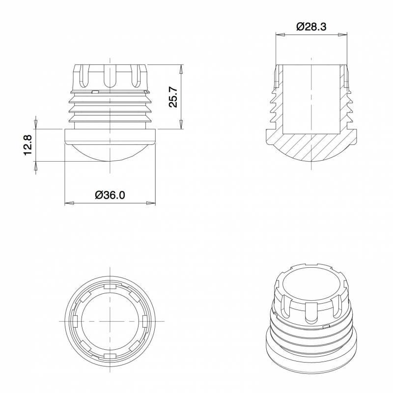 Verstärkte Runde Rutschfeste Gummi Fußkappe 35 mm Durchmesser für Gebrauch in Schulen und der Hotel, Café und Restaurant Berei