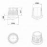 Heavy Duty Round Anti-Skid Rubber Ferrule 35 mm Diameter for Classroom Use and Hotel and Catering IndustryR - Anti-skid -