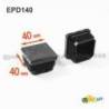 Inserto Quadrato di Plastica a Lamelle NERO per tubi di dimensoni 40 x 40 mm - Inserto Quadrato di Plastica NERO - inserto qu