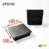 Inserto Quadrato di Plastica a Lamelle NERO per tubi di dimensoni 100 x 100 mm - Inserto Quadrato di Plastica NERO - inserto