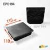 Inserto Quadrato di Plastica a Lamelle NERO per tubi di dimensoni 110 x 110 mm - Inserto Quadrato di Plastica NERO - inserto