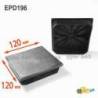 Inserto Quadrato di Plastica a Lamelle NERO per tubi di dimensoni 120 x 120 mm - Inserto Quadrato di Plastica NERO - inserto